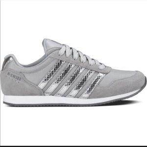 K Swiss Gray Metallic Sneakers tennis shoes
